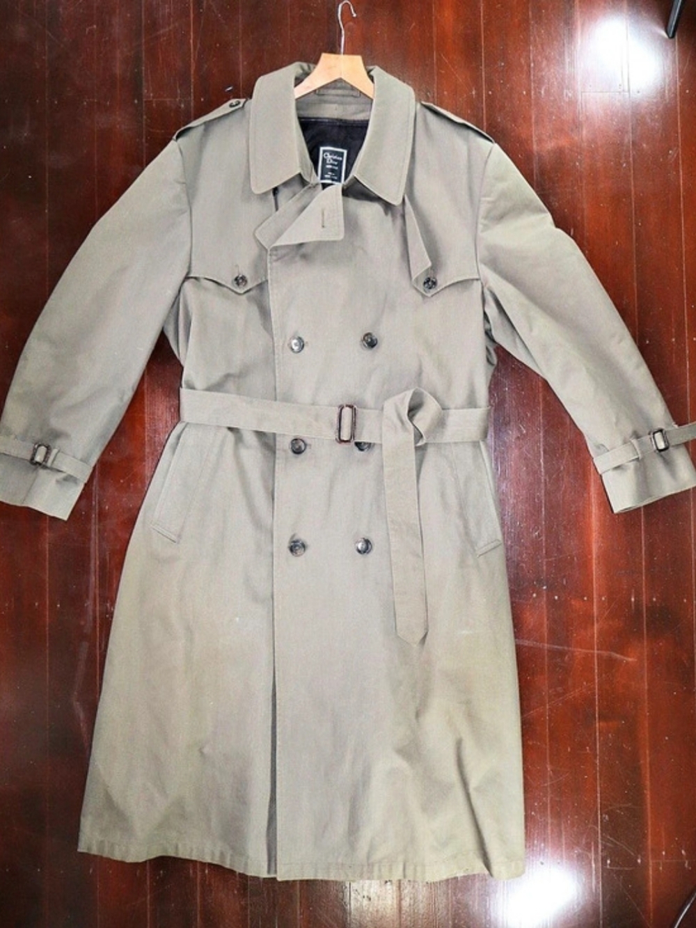 Vintage Christian Dior Monsieur Vintage Trench Coat Gray 42R